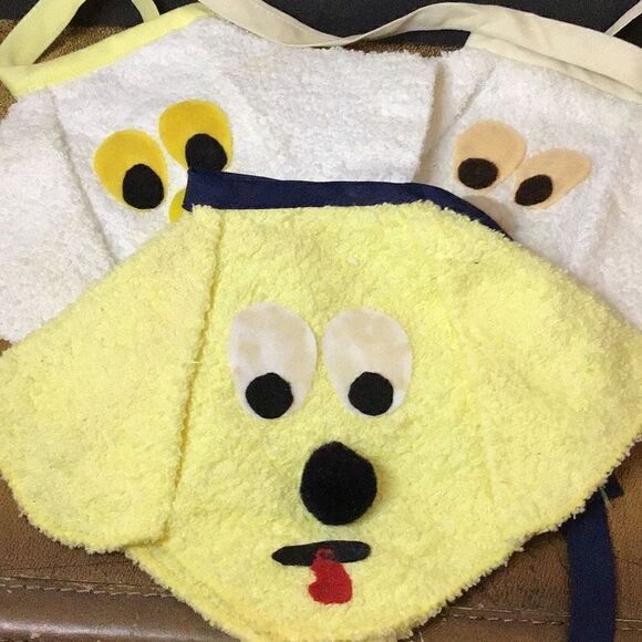 Bibs 3 handmade puppy bibs made from washcloth  - Picture 2 of 5